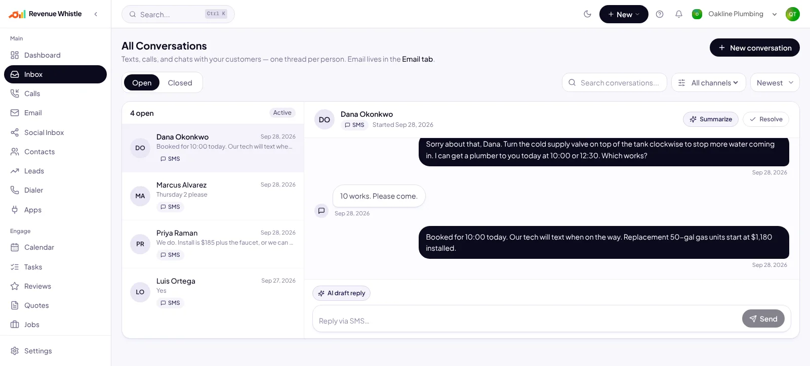 The thread with Dana: the first safe step, two times offered, booked for 10:00.